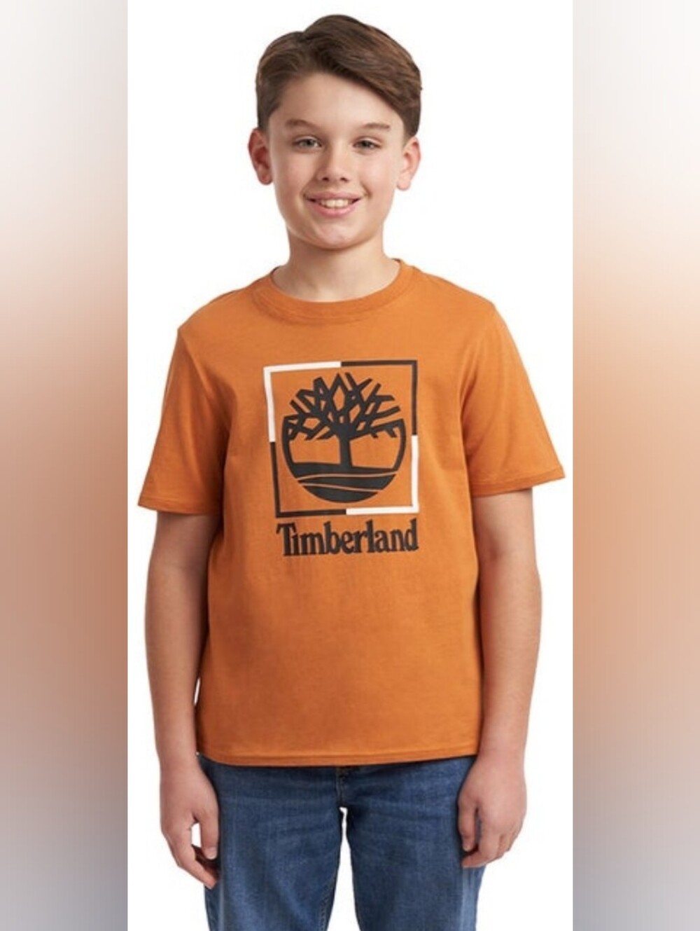 New!!! Timberland Boys' Kids 2-Pack Logo Tees 100% Cotton Green & Brown Crewneck